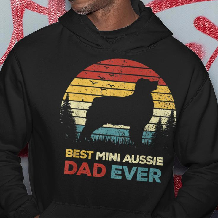 Best Mini Aussie Dad Ever Retro Australian Shepherd Dog Hoodie Funny Gifts