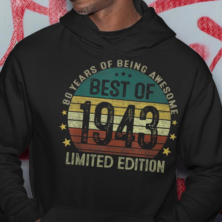 Best Of 1943 80 Years Old 80Th Birthday Gifts For Men Hoodie Unique Gifts