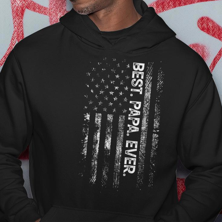 Best Papa Ever American Flag Dad Funny Fathers Day Hoodie Unique Gifts