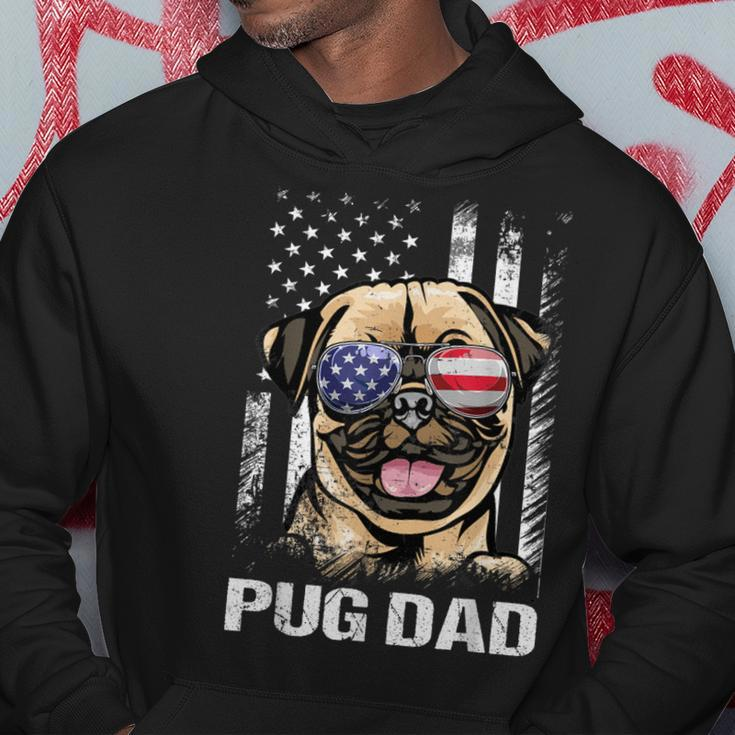 Best Pug Dad Ever American Flag Dog Lover Gift For Mens Hoodie Funny Gifts