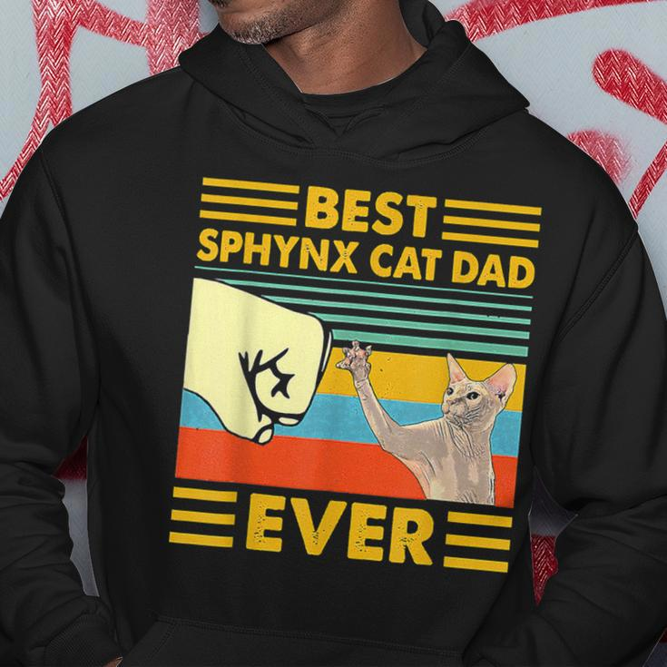 Best Sphynx Cat Dad Ever Retro Vintage Sunset Hoodie Unique Gifts