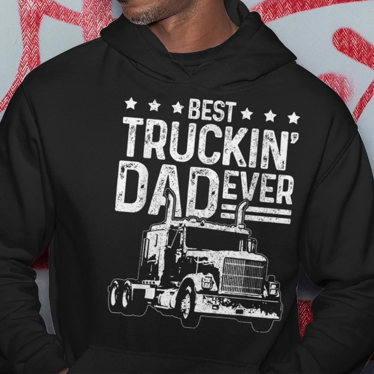 Best Truckin Dad Ever Truck Driver Fathers Day Gift Gift For Mens Hoodie Unique Gifts