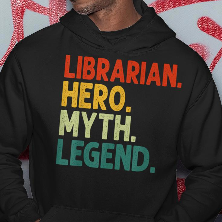 Bibliothekar Held Mythos Legende Retro-Bibliothekar Hoodie Lustige Geschenke