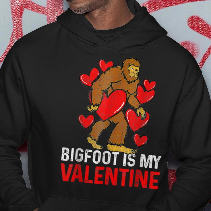 Bigfoot Is My Valentine Sasquatch Bigfoot Valentines Day Hoodie Funny Gifts