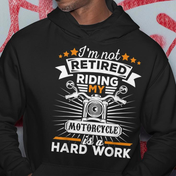 Biker Grandpa Motorcycle Retirement Gift Retired Hoodie Unique Gifts