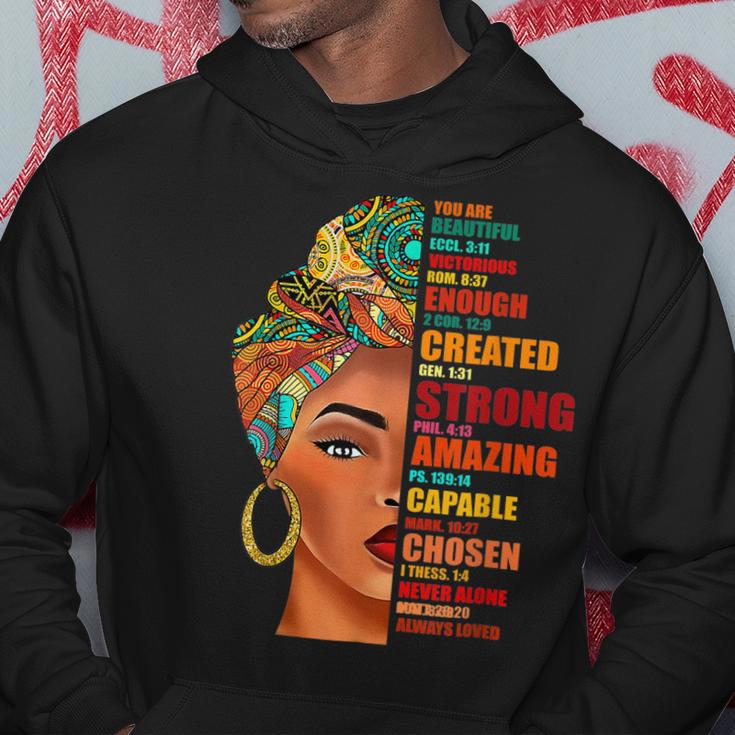 Black Queen Lady Curly Natural Afro Ladies History Month Men Hoodie Graphic Print Hooded Sweatshirt Seseable UK