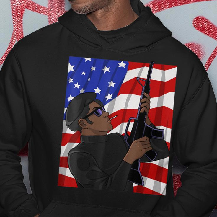 Black Soldier African American Military Veteran Us Flag Hoodie Unique Gifts