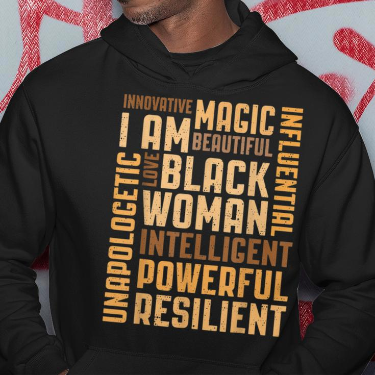 Black Woman Educated Intelligent Resilient Powerful Proud Hoodie Funny Gifts