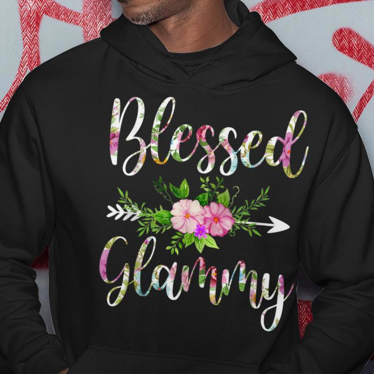 Blessed Glammy Floral For Women Mothers Day Grandma Hoodie Funny Gifts