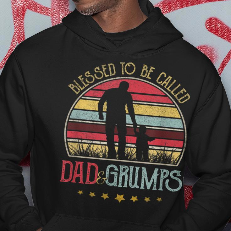 Blessed To Be Called Dad And Grumps Vintage Fathers Day Hoodie Unique Gifts