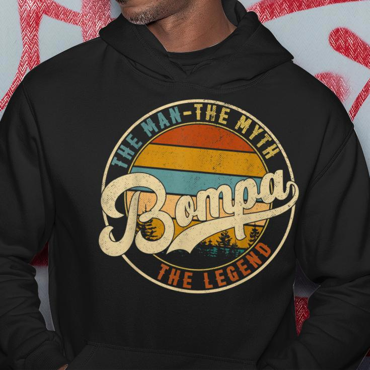 Bompa The Man Myth Legend Family Daddy Grandpa Fathers Day Hoodie Funny Gifts