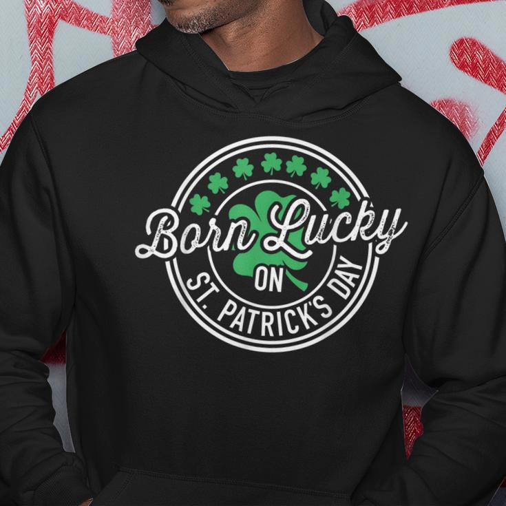 Born Lucky On St Patricks Day For Birthday Party Hoodie Unique Gifts