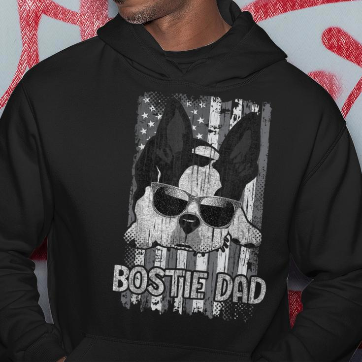 Bostie Dad Us Flag Boston Terrier Dog Father Puppy Lover Hoodie Unique Gifts
