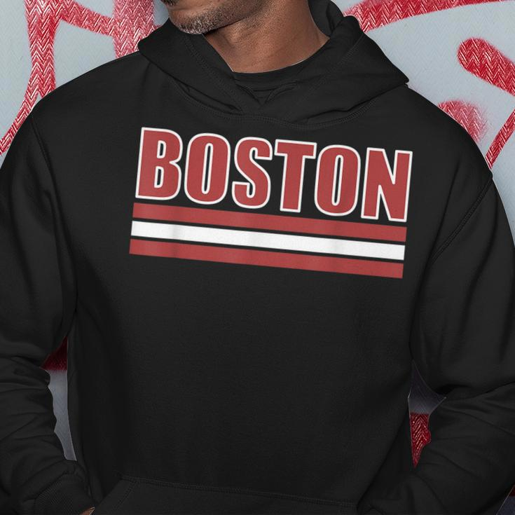 Boston Varsity Style Red Text Hoodie Unique Gifts