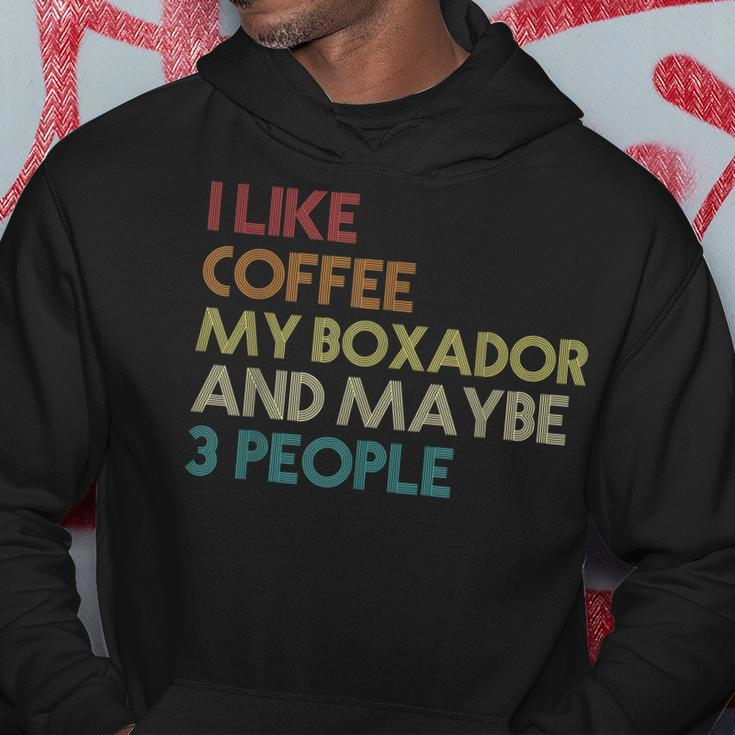 Boxador Dog Owner Coffee Lovers Funny Quote Vintage Retro Hoodie Funny Gifts