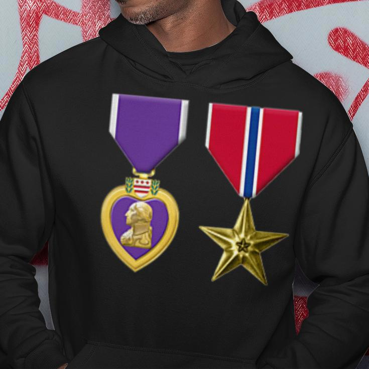 Bronze Star And Purple Heart Medal Military Personnel Award Hoodie Unique Gifts