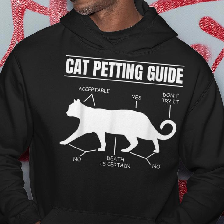 Cat Petting Guide Kitten Lover Funny Feline Pet Owner Hoodie Unique Gifts