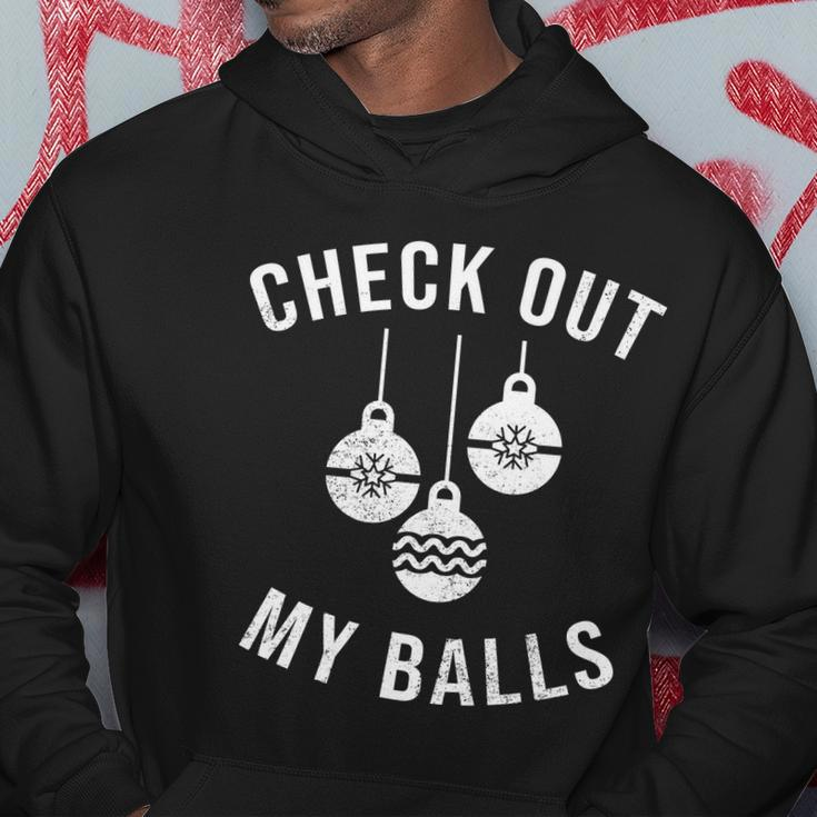 Checkout Out My Balls Funny Xmas Christmas Hoodie Unique Gifts