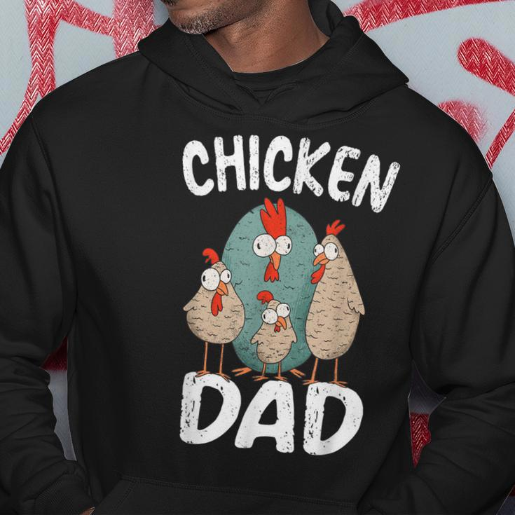 Chicken Dad Funny Fathers Day Men Kids Hoodie Funny Gifts