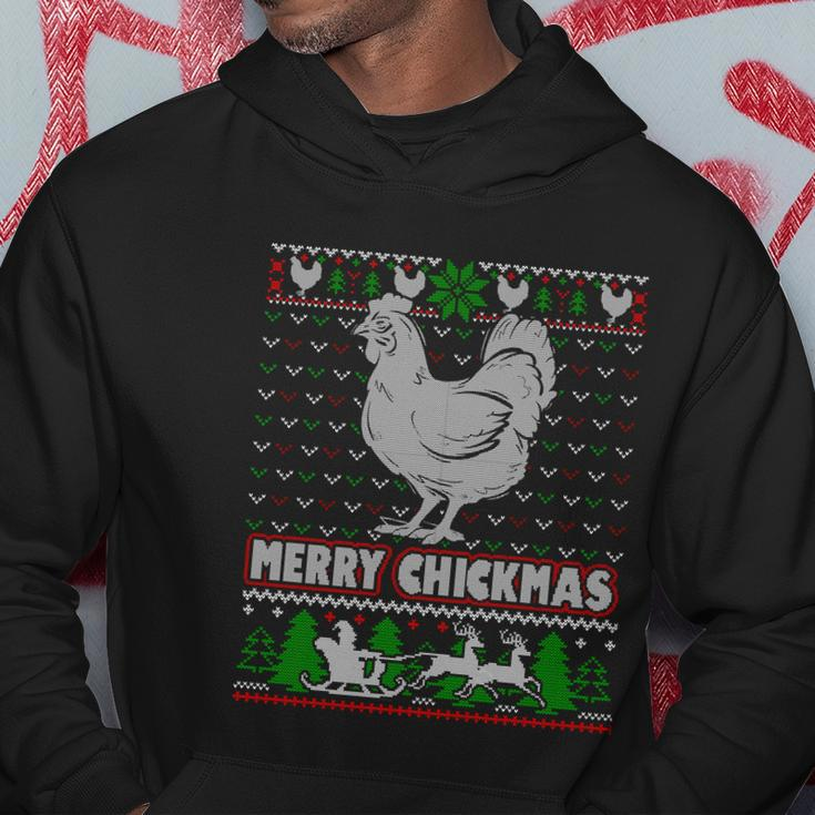 Chicken Rooster Merry Chickmas Ugly Christmas Gift Hoodie Unique Gifts