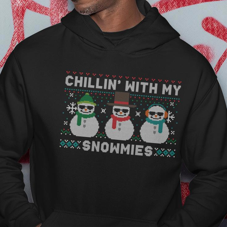 Chillin With My Snowmies Cute Snow Ugly Christmas Sweater Cool Gift Hoodie Unique Gifts