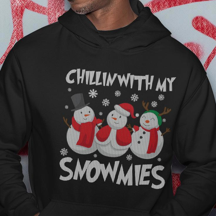 Chillin With My Snowmies Ugly Christmas Snow Gift Hoodie Unique Gifts