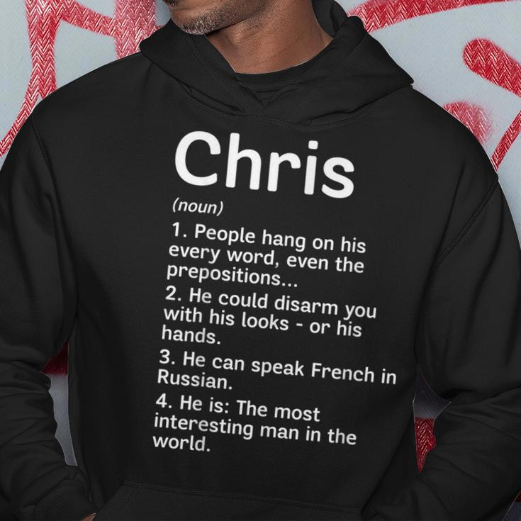Chris Name Definition Meaning Funny Interesting Hoodie Funny Gifts