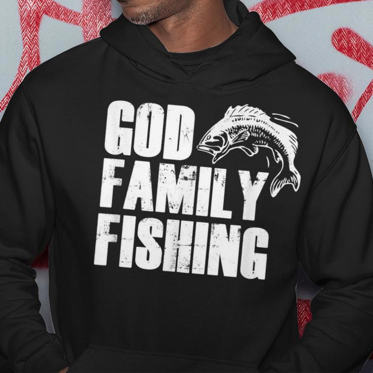Christian Fisherman Gift God Family Fishing Men Dad Vintage Hoodie Funny Gifts