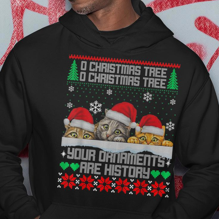 Christmas Cat Meowy Christmas Cat Christmas Sweater V3 Men Hoodie Graphic Print Hooded Sweatshirt Funny Gifts