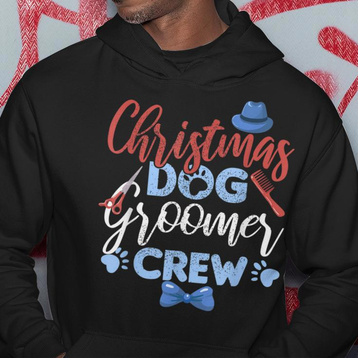 Christmas Dog Groomer Crew Gift Grooming Men Hoodie Graphic Print Hooded Sweatshirt Funny Gifts