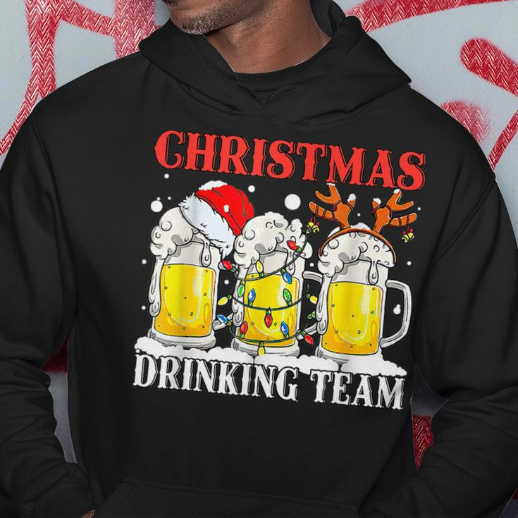 Christmas Drinking Team Holiday Season Xmas Lover Christmas Men Hoodie Graphic Print Hooded Sweatshirt Funny Gifts
