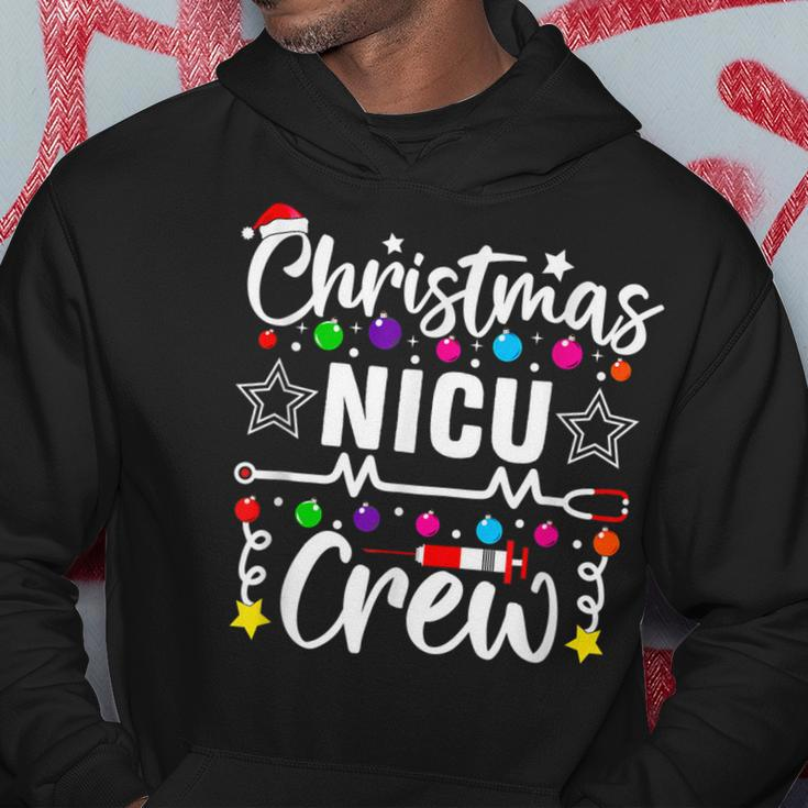 Christmas Nicu Crew Nurse Doctor Tech Neonatal Icu Squad V2 Men Hoodie Graphic Print Hooded Sweatshirt Funny Gifts