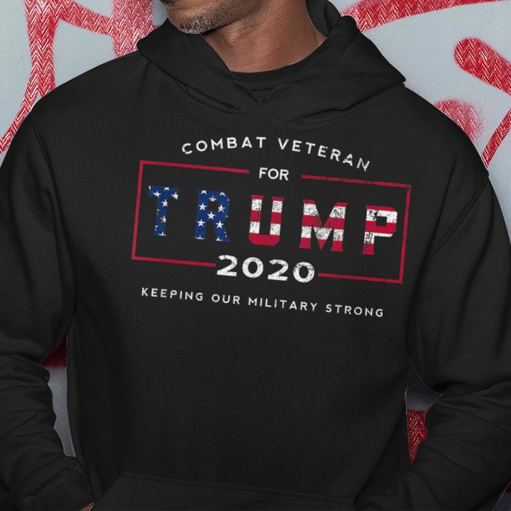 Combat Veteran For Trump 2020 Keep Our Military Strong Hoodie Unique Gifts