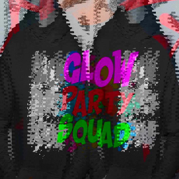 Cool Glow Party Squad Funny Colorful Glow Party Quote Hoodie Unique Gifts