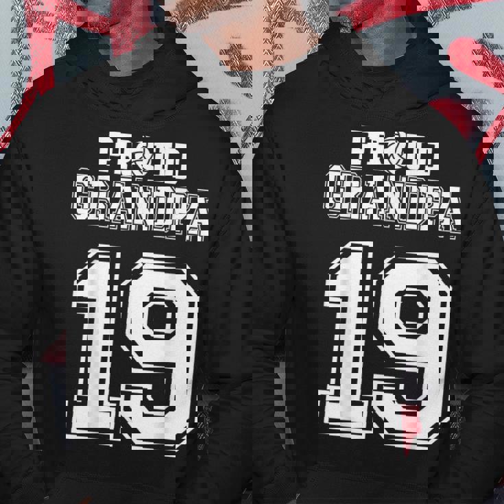 Custom Proud Volleyball Grandpa Number 19 Personalized Men Hoodie Unique Gifts