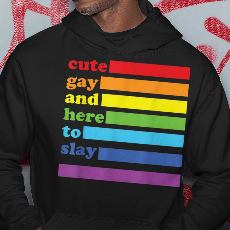 Cute Gay And Here To Slay Hoodie Unique Gifts