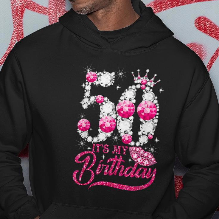 Cute Gift Its My 50Th Birthday Queen 50 Years Old Shoes Crown Diamond Funny Gif Hoodie Unique Gifts
