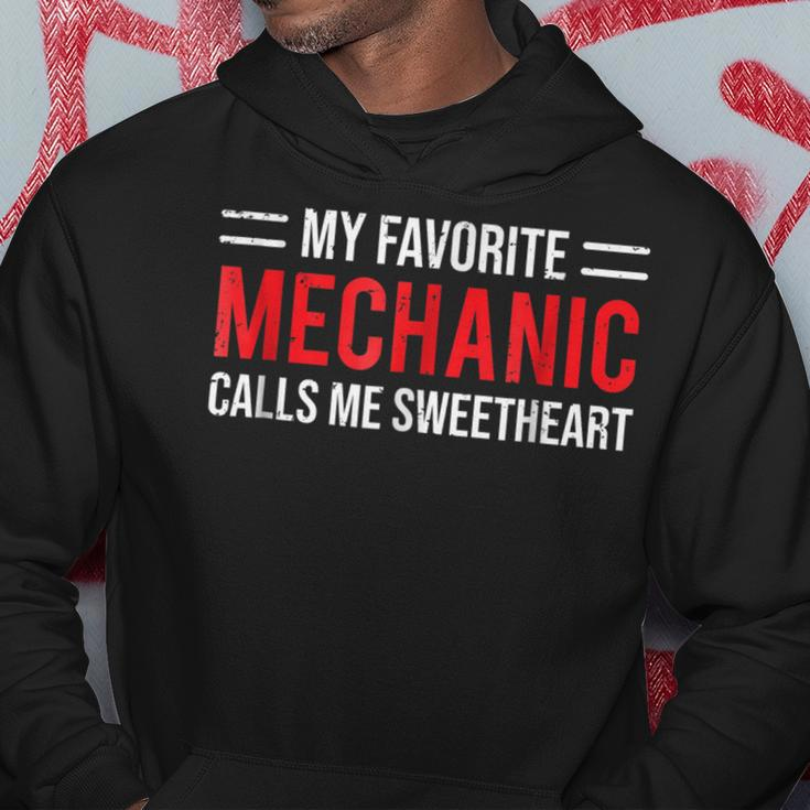 Cute Mechanic Girlfriend Wife Calls Me Sweetheart Hoodie Unique Gifts