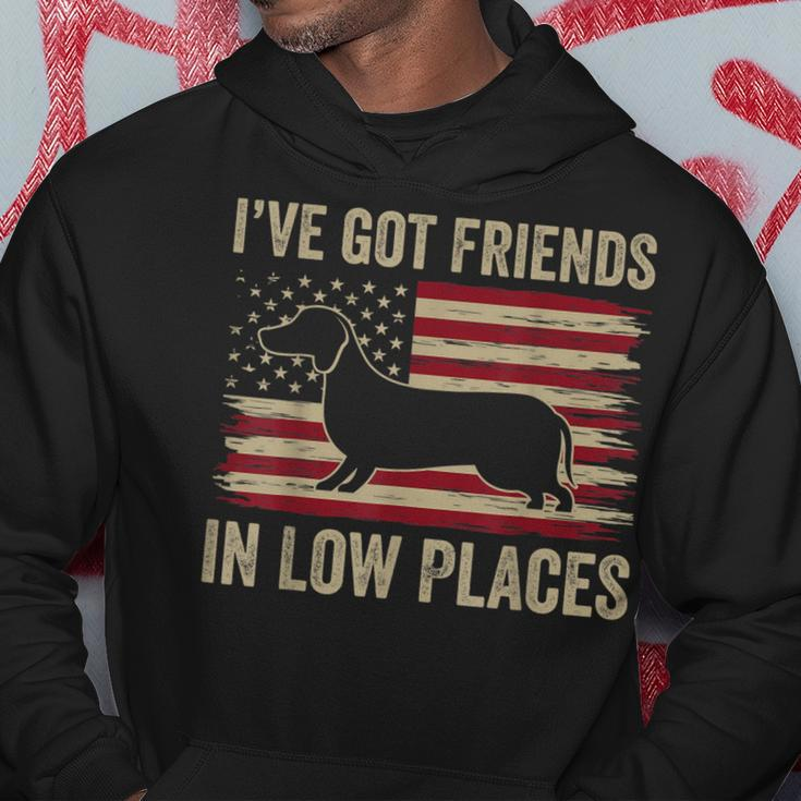 Dachshund Ive Got Friends In Low Places Wiener Dog Vintage Hoodie Funny Gifts