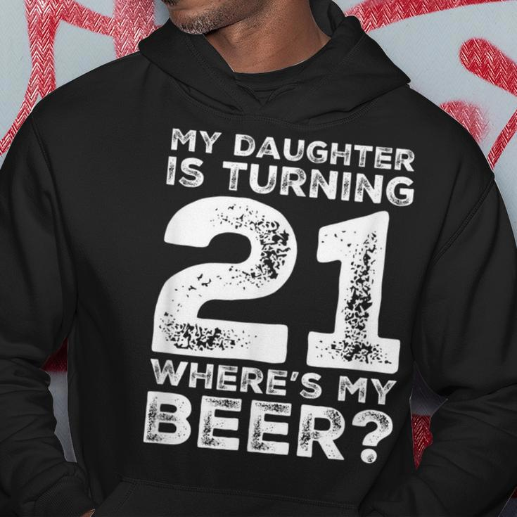 Dad 21St Birthday Daughter Turning 21 Years Old Beer Hoodie Unique Gifts