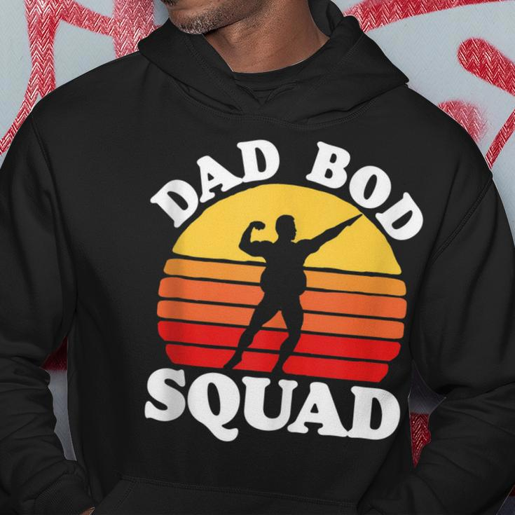 Dad Bod Squad Funny Posing Fathers Day Vintage Sunset 80S V2 Hoodie Funny Gifts