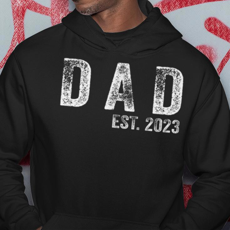 Dad Est 2023 First Fathers Day 2023 Promoted To Daddy Hoodie Unique Gifts