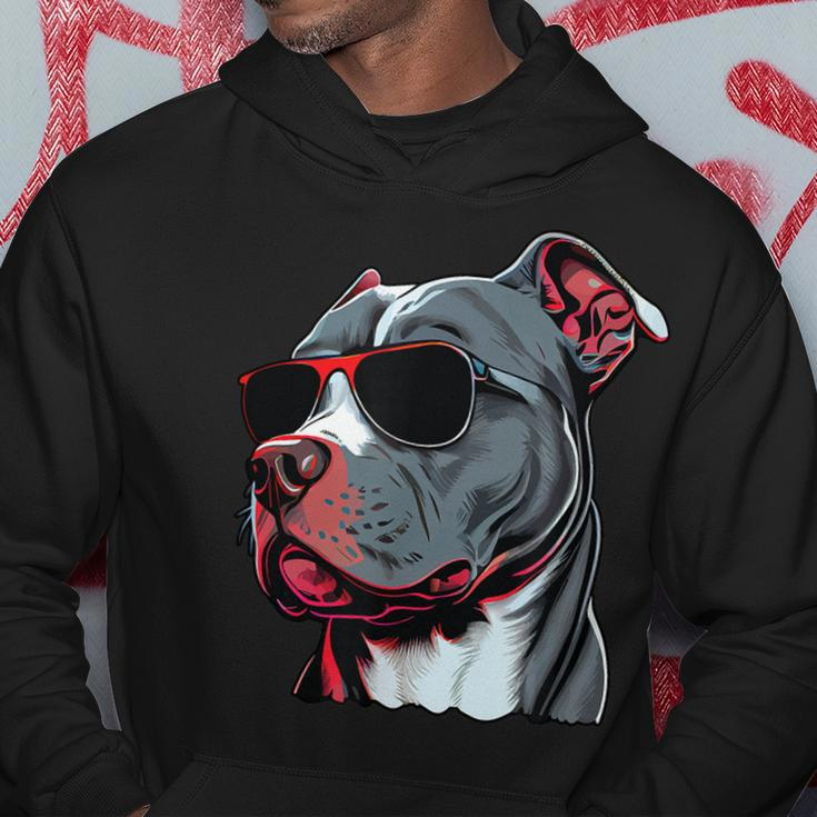Dad Mom Cool Dog Sunglasses Pitbull Hoodie Unique Gifts