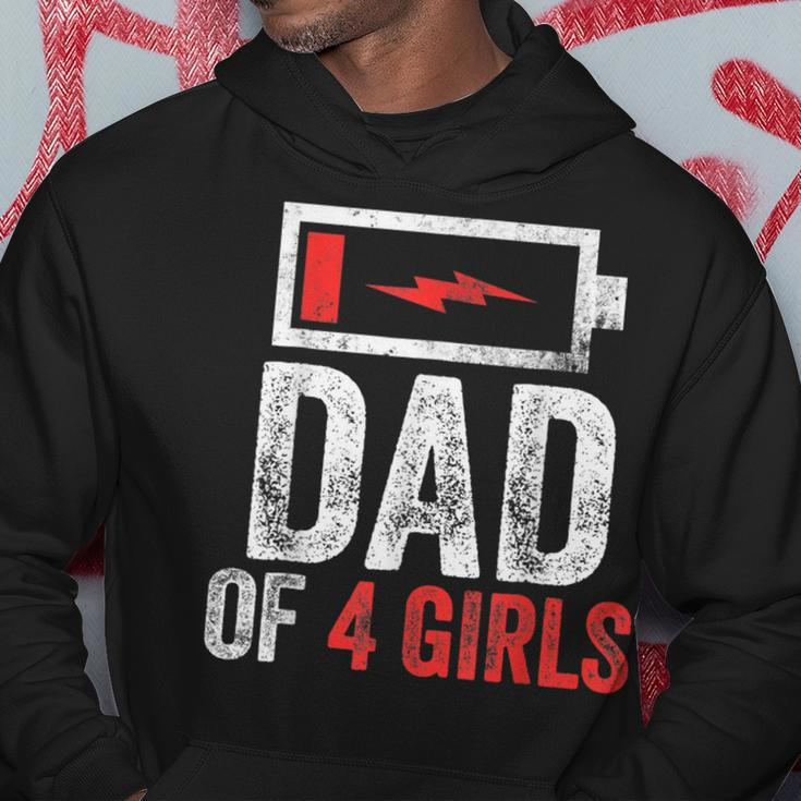 Dad Of 4 Girls Gift From Daughter Fathers Day Gift For Mens Hoodie Unique Gifts