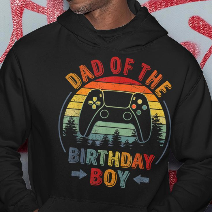 Dad Of The Birthday Boy Vintage Matching Gamer Birthday Hoodie Funny Gifts