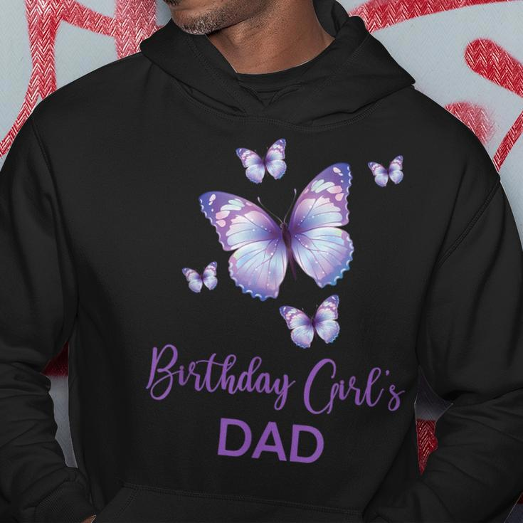 Dad Of The Birthday Girl Butterfly Family 1St Birthday Hoodie Unique Gifts
