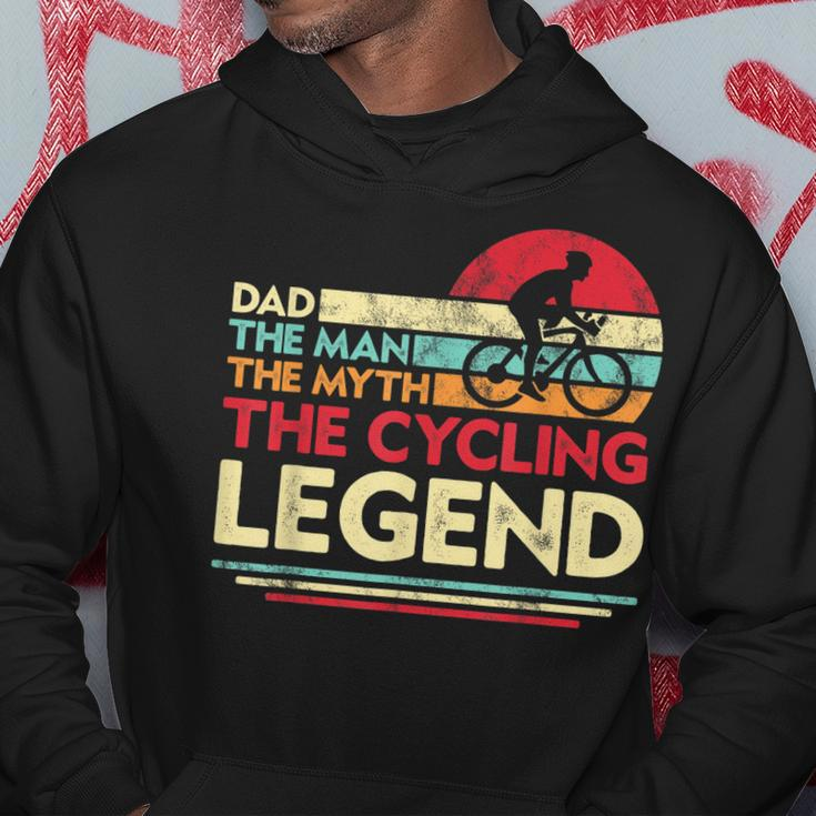 Dad The Man The Myth The Cycling Legend Funny Cyclist Gift For Mens Hoodie Funny Gifts