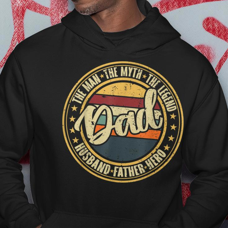 Dad The Man The Myth The Legend Hero Husband Fathers Day Gift For Mens Hoodie Funny Gifts
