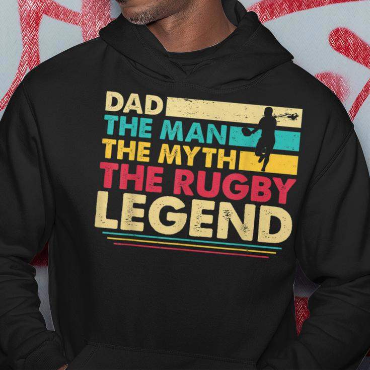 Dad The Man The Myth The Rugby Legend Gift For Mens Hoodie Funny Gifts