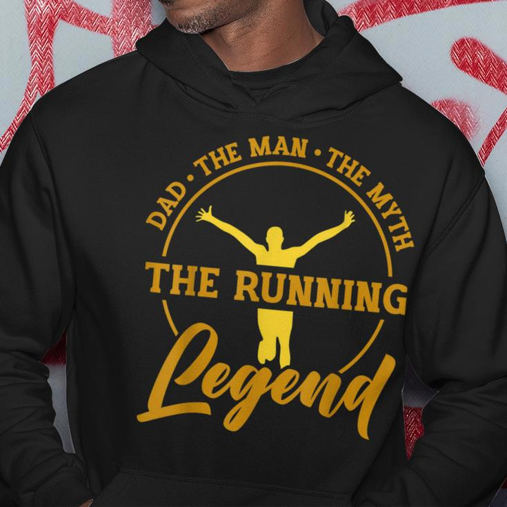 Dad The Man The Myth The Running Legend Fathers Day For Dad Hoodie Funny Gifts